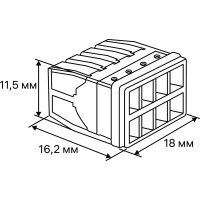 Монтажные клеммы duwi прозрачные СМК 772-208, 0,5-2,5мм2, прозрачная, 5 шт. 26733 1