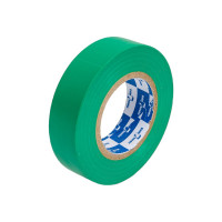 Изолента Klebebander ПВХ, 19 мм х 20 м, 130 мкм, 4 Кв, зеленая, 116904