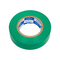 Изолента Klebebander ПВХ, 19 мм х 20 м, 130 мкм, 4 Кв, зеленая, 116904