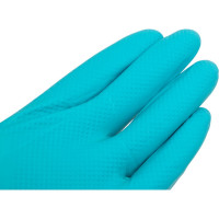 Хозяйственные латексные перчатки Komfi БИКОЛОР L, синий+желтый 120786