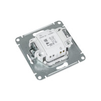 2-клавишный выключатель Systeme Electric Glossa Платина с подсветкой, сх.5а, 10AX SE GSL001253