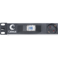 Блок евророзеток Cabeus для 19 шкафов, горизонтальный, 6 розеток PDU-6P-B-2EU