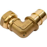 Угол с накидной гайкой One Plus 25x3/4 ВР OP для труб из сшитого полиэтилена Pex qe 3204023032