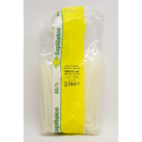 Многоразовые стяжки SapiSelco белого цвета, 7.5x200 мм, полиамид 6.6, уп. 100 шт. RIA.2.232