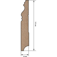 Плинтус МДФ белый окрашенный Стильный Дом Р007-16-105 v530194