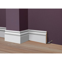 Плинтус МДФ белый окрашенный Стильный Дом Р007-16-105 v530194