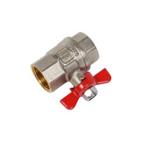 Шаровой кран MVI бабочка ДУ20, 3/4" ВН/ВН BV.513.05