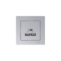 2-местная USB розетка Systeme Electric AtlasDesign Жемчуг 5В, 2,1 А ATN000433