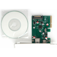 Контроллер USB в PCI-express Gembird порты: 2 внешних USB 3.1 Type-C и Type-A SPCR-02