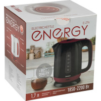 Чайник Energy E-274 1.7 л, диск пластик черный 164085