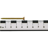 Шуруп для дерева Bohrer 3,5x45, универ., желтый, 600 шт. SYZ-3,5х45-600