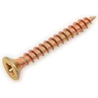 Универсальный саморез КВАДРА 3x25 желтый, потайная голова, цинк, кор. 200 шт. 304025020200