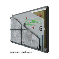 Ветро-влагозащитная паропроницаемая мембрана Наноизол A PROFESSIONAL с клеевой лентой, 70 кв. м 4610003800970