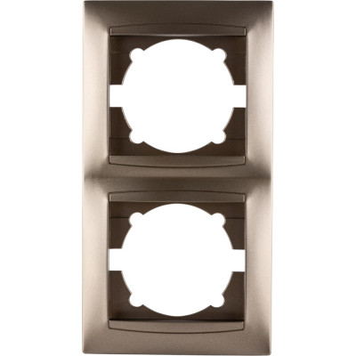 Рамка 2-х постовая вертикальная бронза серия "Лама" TDM ELECTRIC SQ1815-0733