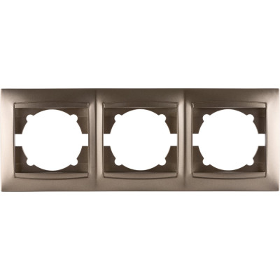 Рамка 3-х постовая горизонтальная бронза серия "Лама" TDM ELECTRIC SQ1815-0731