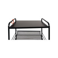 Этажерка  Стеллаж для хранения ЗМИ Ладья 34 КС  4 секции  с колёсами  цвет черный Э 357 Ч Э 357  Ч