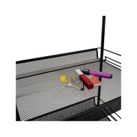 Этажерка  Стеллаж для хранения ЗМИ Ладья 34 КС  4 секции  с колёсами  цвет черный Э 357 Ч Э 357  Ч