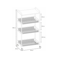 Этажерка  Стеллаж для хранения ЗМИ Ладья 34 КС  4 секции  с колёсами  цвет черный Э 357 Ч Э 357  Ч