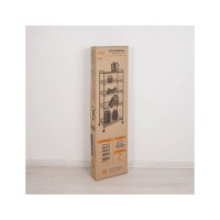 Этажерка  Стеллаж для хранения ЗМИЛадья 35КС  4 полки  с колёсами  цвет черный Э 410 Ч Э 410  Ч