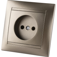 Розетка TDM ELECTRIC 2П 10А 250В бронза Лама SQ1815-0722