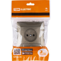 Розетка TDM ELECTRIC 2П 10А 250В бронза Лама SQ1815-0722