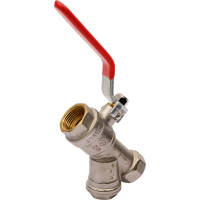 Шаровой кран MVI полнопроходной с фильтром 3/4" внутренняя-внутренняя, ручка BV.631.05