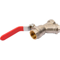 Шаровой кран MVI полнопроходной с фильтром 3/4" внутренняя-внутренняя, ручка BV.631.05