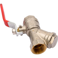 Шаровой кран MVI полнопроходной с фильтром 3/4" внутренняя-внутренняя, ручка BV.631.05