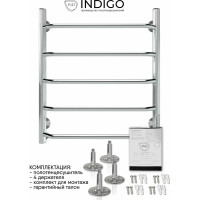 Полотенцесушитель INDIGO Roof Lux без полки (electro) 60/50 таймер, скрытый монтаж, универсальное подключение R/L полированный LCRLE60-50Rt