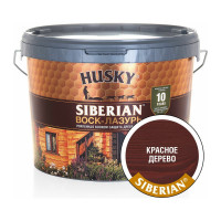 Воск-Лазурь HUSKY SIBERIAN красное дерево 9 л 30007