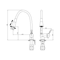 Кухонный смеситель RavSlezak Labe L408.5/13SM
