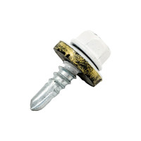 Кровельный саморез КРЕП-КОМП 5,5x19, RAL9003, белый сигнальный, 250 шт. ск55199003кф