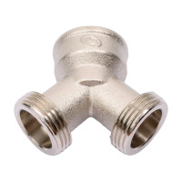 Тройник DOUBLE-LIN резьбовой латунный Y-образный нр-нр-вр - 3/4" LL6128 (3/4")