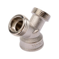 Тройник DOUBLE-LIN резьбовой латунный Y-образный нр-нр-вр - 3/4" LL6128 (3/4")