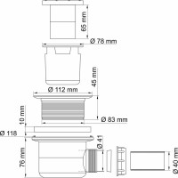 Сифон для поддонов WasserKRAFT D454