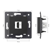 Розетка LIVOLO HDMI 1 пост цвет черный (механизм) VL-FCHD-2BP