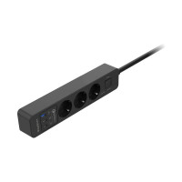 Сетевой фильтр Harper удлинитель UCH-340 Black QC3.0 H00003195
