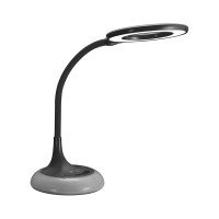 Светодиодный настольный светильник General Lighting Systems 8Вт, 530лм, 2800-6500К, белый свет, RGB-подсветка, сенсорный, черный GLTL-024-B 800150