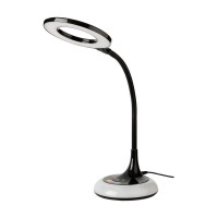 Светодиодный настольный светильник General Lighting Systems 8Вт, 530лм, 2800-6500К, белый свет, RGB-подсветка, сенсорный, черный GLTL-024-B 800150