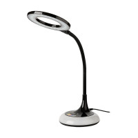 Светодиодный настольный светильник General Lighting Systems 8Вт, 530лм, 2800-6500К, белый свет, RGB-подсветка, сенсорный, черный GLTL-024-B 800150