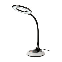 Светодиодный настольный светильник General Lighting Systems 8Вт, 530лм, 2800-6500К, белый свет, RGB-подсветка, сенсорный, черный GLTL-024-B 800150