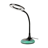 Светодиодный настольный светильник General Lighting Systems 8Вт, 530лм, 2800-6500К, белый свет, RGB-подсветка, сенсорный, черный GLTL-024-B 800150