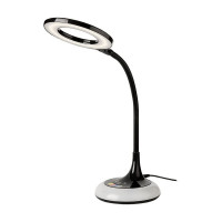 Светодиодный настольный светильник General Lighting Systems 8Вт, 530лм, 2800-6500К, белый свет, RGB-подсветка, сенсорный, черный GLTL-024-B 800150