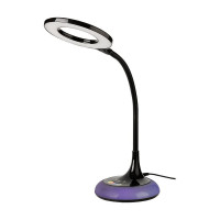 Светодиодный настольный светильник General Lighting Systems 8Вт, 530лм, 2800-6500К, белый свет, RGB-подсветка, сенсорный, черный GLTL-024-B 800150