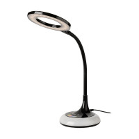 Светодиодный настольный светильник General Lighting Systems 8Вт, 530лм, 2800-6500К, белый свет, RGB-подсветка, сенсорный, черный GLTL-024-B 800150