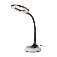 Светодиодный настольный светильник General Lighting Systems 8Вт, 530лм, 2800-6500К, белый свет, RGB-подсветка, сенсорный, черный GLTL-024-B 800150