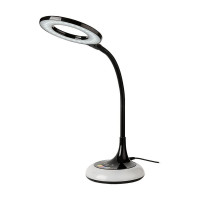 Светодиодный настольный светильник General Lighting Systems 8Вт, 530лм, 2800-6500К, белый свет, RGB-подсветка, сенсорный, черный GLTL-024-B 800150