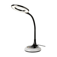 Светодиодный настольный светильник General Lighting Systems 8Вт, 530лм, 2800-6500К, белый свет, RGB-подсветка, сенсорный, черный GLTL-024-B 800150
