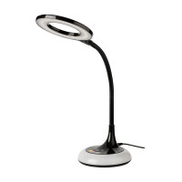 Светодиодный настольный светильник General Lighting Systems 8Вт, 530лм, 2800-6500К, белый свет, RGB-подсветка, сенсорный, черный GLTL-024-B 800150