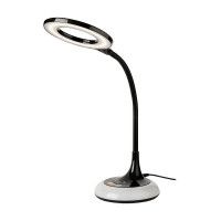 Светодиодный настольный светильник General Lighting Systems 8Вт, 530лм, 2800-6500К, белый свет, RGB-подсветка, сенсорный, черный GLTL-024-B 800150